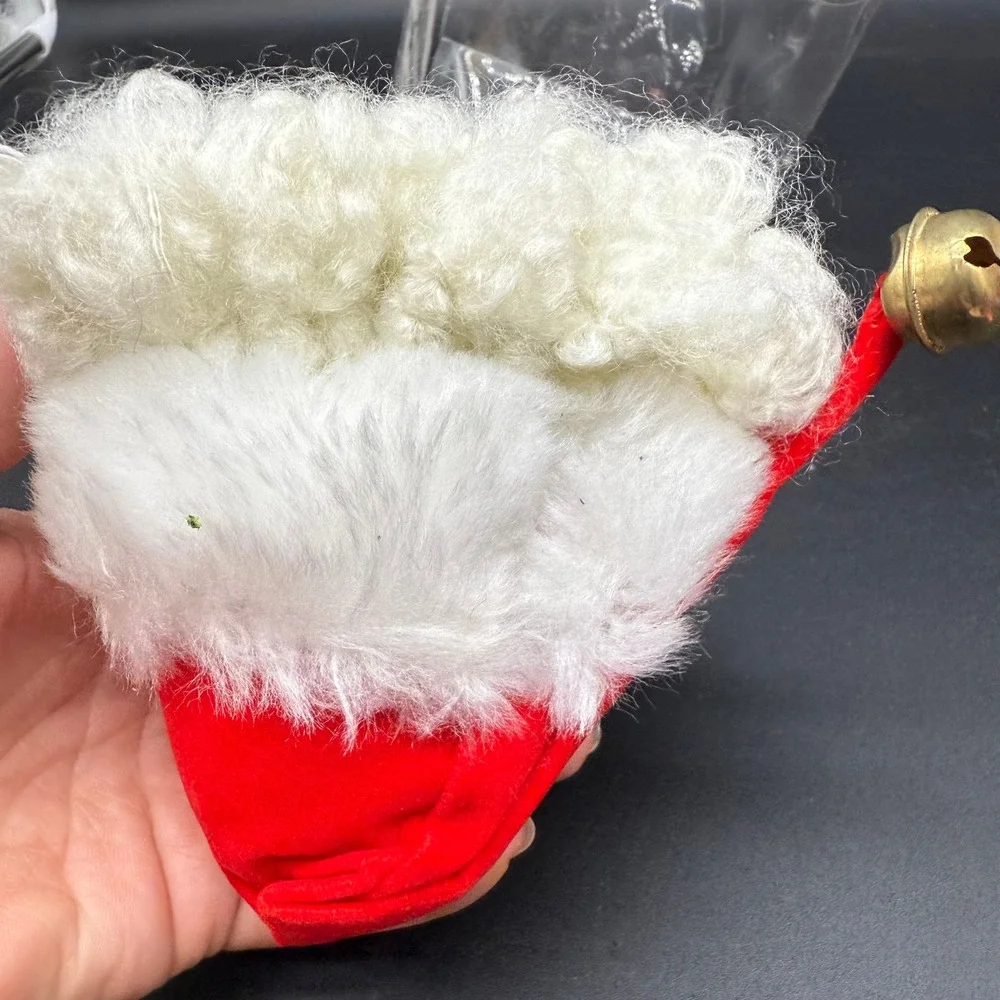 Vintage Kurt S Adler Santa Head Ornament Winking‎ Face with Bell in Original Box